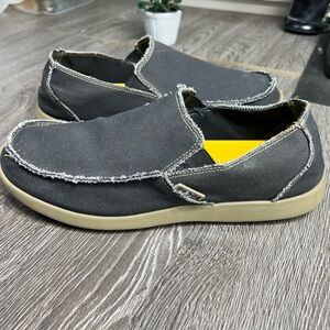 CROCS MENS SANTA CRUZ Slip-On CANVAS GRAY LOAFERS SZ 13